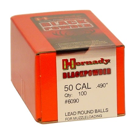 50 Caliber 0.490 Inch Diameter Lead Round Balls 100 Count