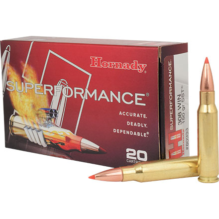 308 Winchester 150 Grain (SST) Super Shock Tipped Superformance 20 Rounds