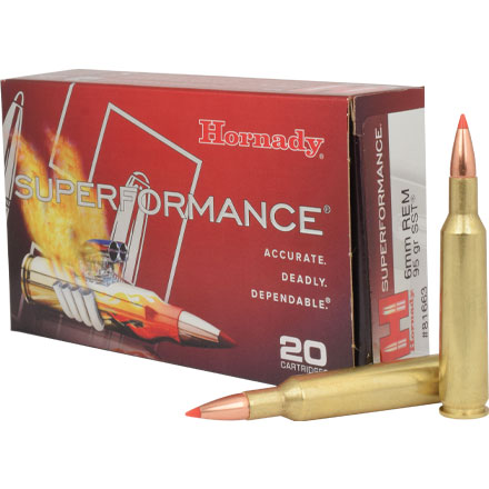 6mm Remington  95 Grain (SST) Super Shock Tipped Superformance 20 Rounds