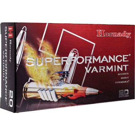 Hornady Superformance Varmint 22-250 Remington 50 Grain V-Max 20 Rounds