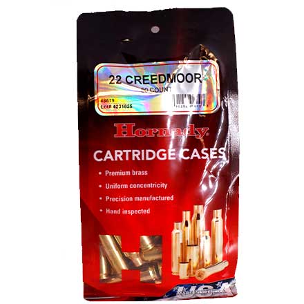 22 Creedmoor Unprimed Rifle Brass 50 Count