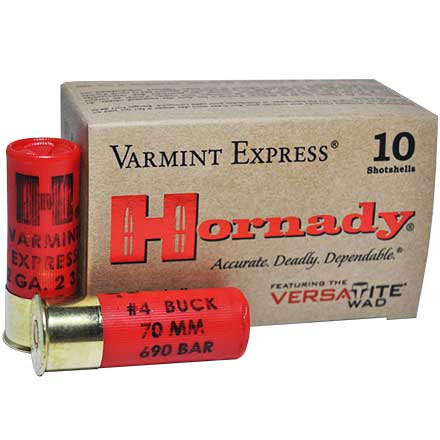 12 Gauge 2-3/4" #4 Buckshot Varmint Express 10 Rounds