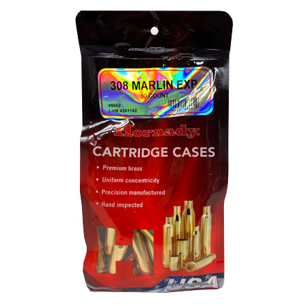 308 Marlin Express Unprimed Rifle Brass 50 Count