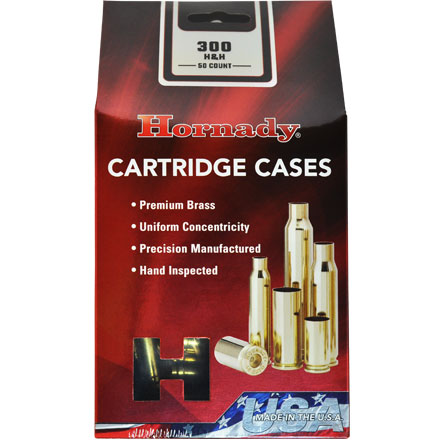 300 H&H Unprimed Rifle Brass 50 Count