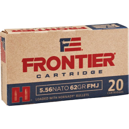 Hornady Frontier 5.56 NATO 62 Grain Full Metal Jacket 20 Rounds