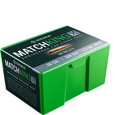 Sierra .30 Cal (.308") 175 Grain 500 Count MatchKing-X Bullets