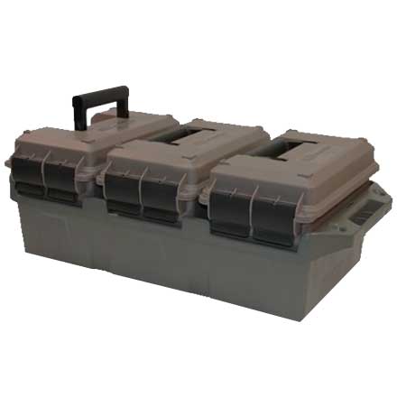 3-Can Ammo Crate for 50 Caliber Dark Earth / Army Green