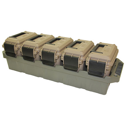 5 Can Ammo Crate Mini Dark Earth/Army Green (Holds 5 Mini Ammo Cans)