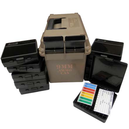 9mm Ammo Can (Includes 10 P-100-9S Ammo Boxes) Dark Earth