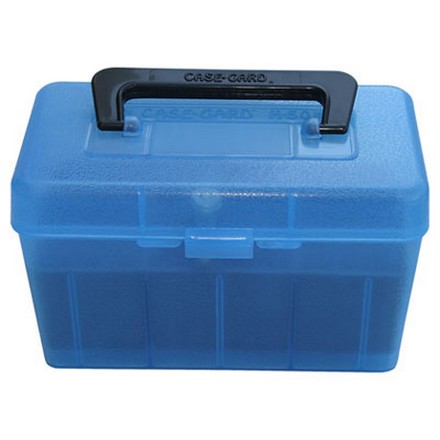 Handled 50 Round Ammo Box 17 /222 /222 Mag /223 Blue