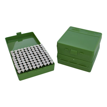 Flip Top 100 Round Ammo Box 38 /357 Green