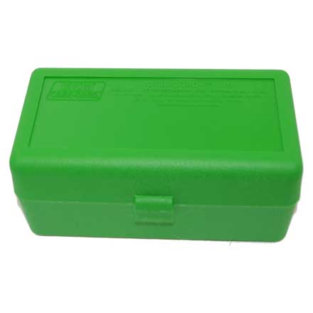 Flip Top 50 Round Ammo Box For WSM Calibers and 45-70 Green