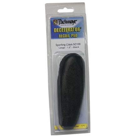 SC100 Decel. Sporting Clay Pad Skeet Large Black Leather 1" Thick