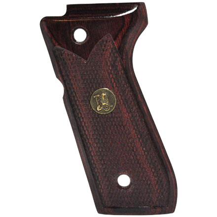 Beretta 92 Checkered Rosewood Deluxe Laminated Wood Pistol Grip