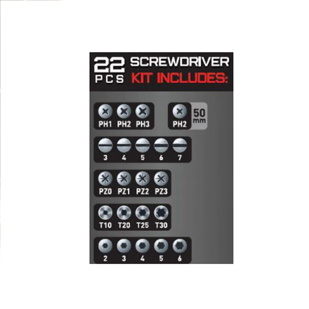Basic Screwdriver Set 22 Piece Kit