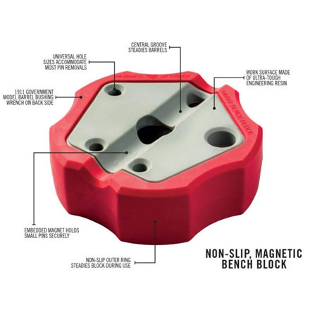 Universal Gunsmith Bench Block Disassembly Pin Punch Block for