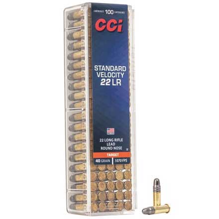 22 LR (Long Rifle) 40 Grain LRN Standard Velocity 100 Rounds