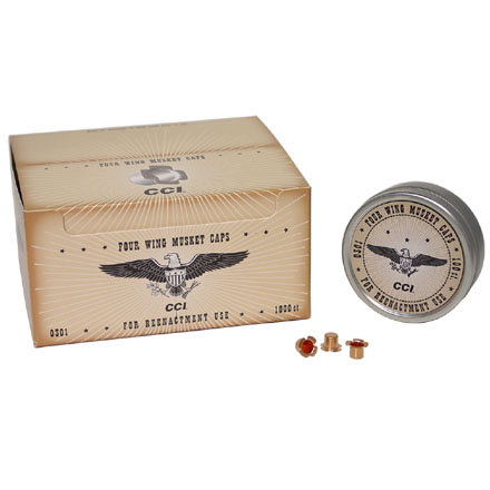 U.S. Musket Caps 4 Wing (1000 Count)