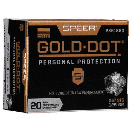 357 SIG 125 Grain Gold Dot Hollow Point 20 Rounds
