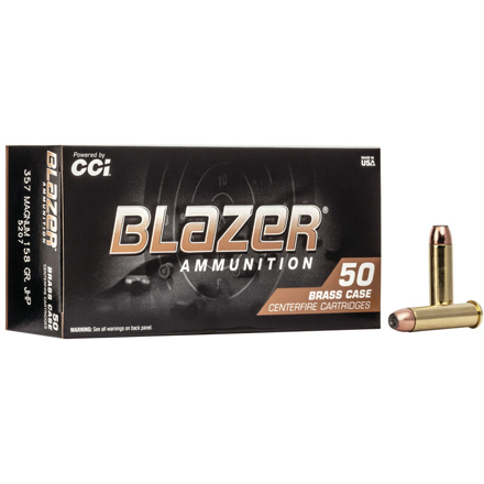 357 Mag 158 Grain Blazer Brass Jacketed Hollow Point 50 Rounds