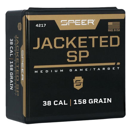 38 Caliber .357 Diameter 158 Grain Jacketed Soft Point 100 Count