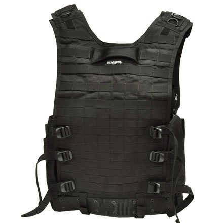 First Strike Tactical Vest Black M - XL Adjustable With Tactical Belt ...