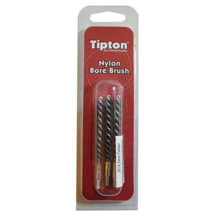 25/6.5mm Caliber Nylon Bore Brush 3 Pack 8/32" Thread