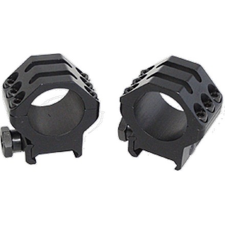 1" Tactical 6-Hole Ring Ultra High Weaver Style Matte Finish
