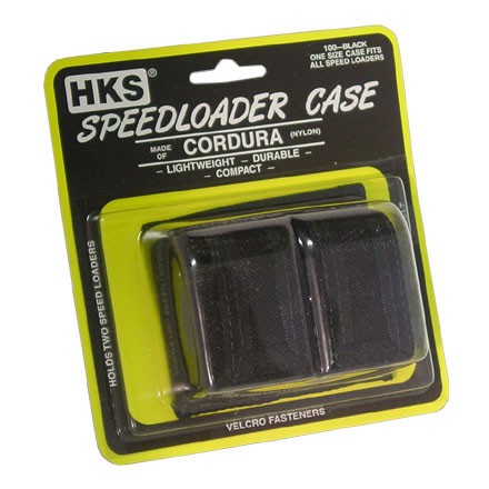 Universal Double Speedloader Case Black Nylon Cordura (One Size Fits All)