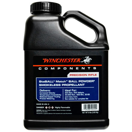 Winchester StaBALL Match Smokeless Powder 8 LbS