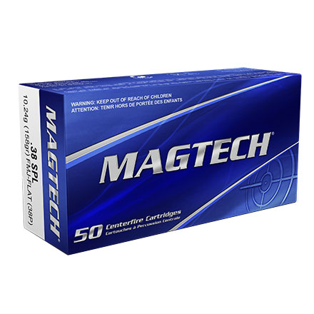 MagTech 38 Special 158 Grain Full Metal Jacket Flat Point 50 Rounds