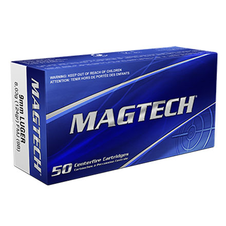 MagTech 9mm 124 Grain Full Metal Jacket 50 Rounds