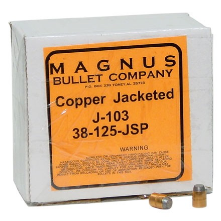 38/357 Caliber .357 Diameter 125 Grain Jacketed Soft Point 250 Count