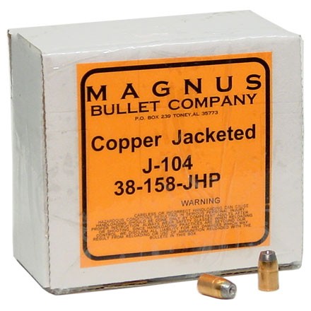 38/357 Caliber .357 Diameter 158 Grain Jacketed Hollow Point 250 Count