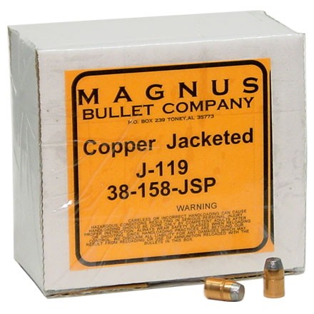 38/357 Caliber .357 Diameter 158 Grain Jacketed Soft Point 250 Count