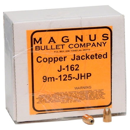 9mm .355 Diameter 125 Grain Jacketed Hollow Point 250 Count