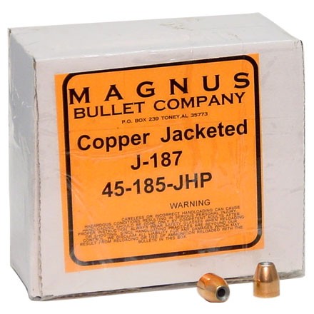 45 ACP .451 Diameter 187 Grain Jacketed Hollow Point 250 Count