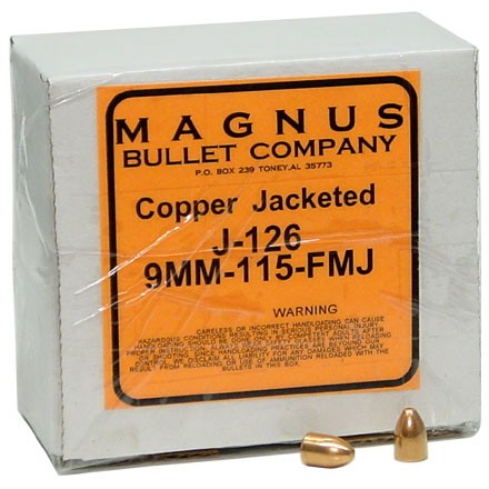 9mm .355 Diameter 115 Grain Full Metal Jacket 250 Count