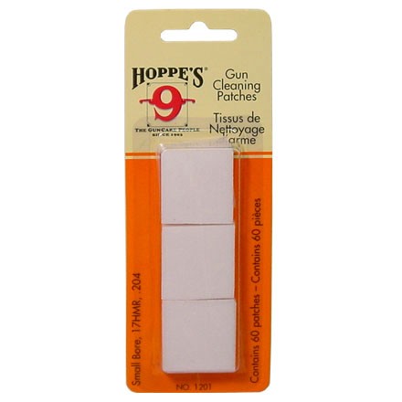 Hoppe's #1 Cleaning Patch 17-20 Caliber 60 Count