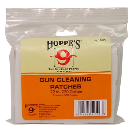 Hoppe's 22-270 Caliber Cleaning Patches 500 Count