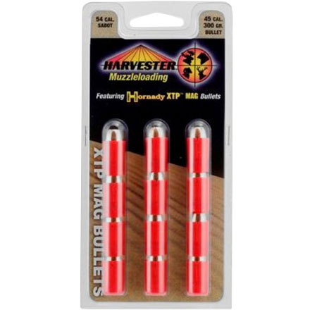 54 Caliber Crush Rib Sabot with 45 Caliber 300 Grain Hornady XTP Bullet - 12 Count