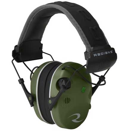 R-Series R-3400 Quad Mic Military Green and Black Earmuff