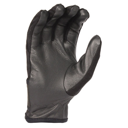 Mens Goatskin Leather Palm Mesh Back Shooting Gloves M/L Black
