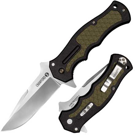 Crawford Model 1 3-1/2 Inch Stainless Steel Blade With 4-7/8 Inch OD Green Zy-Ex Handle