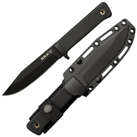 SRK Compact 9 1/2" Overall 5" Blade  Black Tuff-Ex Finish Steel Knife