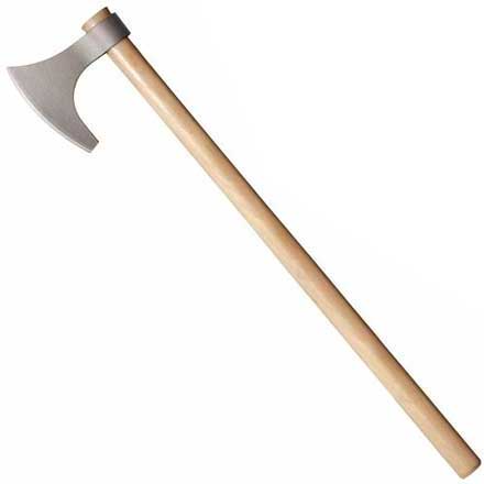Viking Bearded 30" Overall Carbon Steel Axe With Straight Grain Hickory Handle