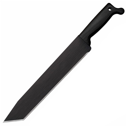 Tanto Machete 23 5/8" Overall 18" Carbon Steel Black Anti Rust Blade with Long Handle