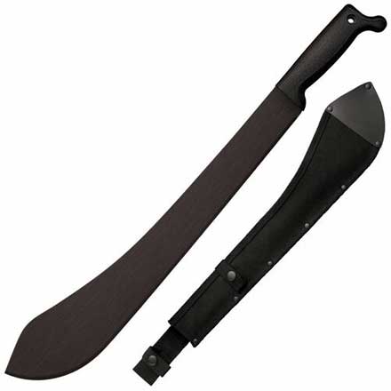 Bolo Machete 23 5/8" Overall 18" Carbon Steel Black Anti Rust Blade with Long Handle