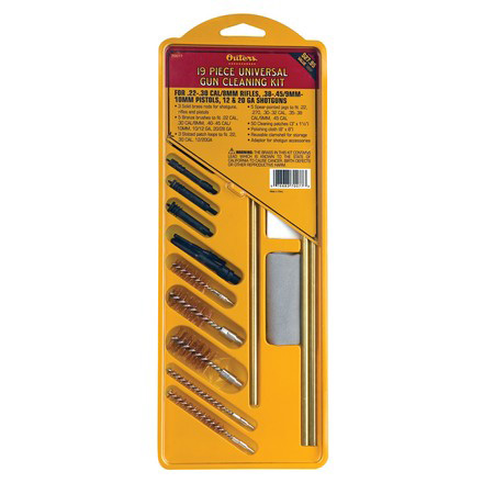 Outers 19 Piece Universal Cleaning Kit .22 Caliber - 12 Gauge