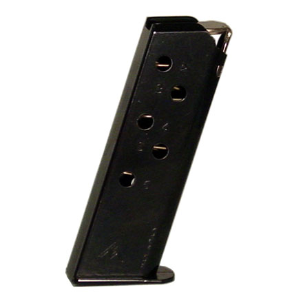Walther PPK 380 ACP Standard Flat Metal Butt Plate Blue Finish 6 Round Magazine